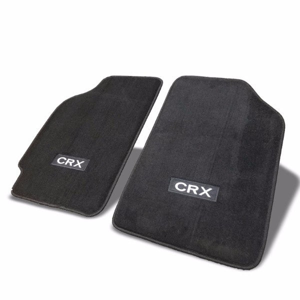 NRG FMR-110 Black Fabric Floor Mats Carpet Rug For Honda 88-91 Civic CRX