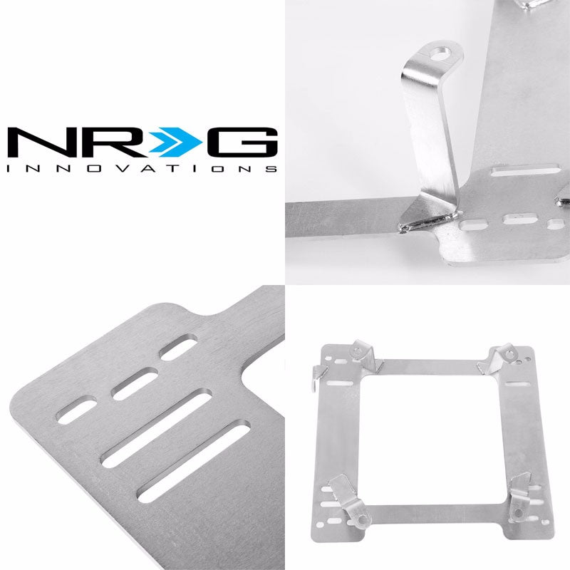 2x NRG Stainless Steel Racing Seat Mount Bracket Adapter For Jeep 97-06 Wrangler
