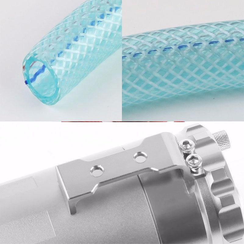 Universal Silver Cylinder Aluminum Baffled Oil Catch Tank/Can Reservoir+Filter-Performance-BuildFastCar