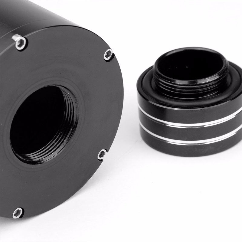 Black 8.5"x3"DIA Aluminum 3/8"Barb Coolant Recovery Overflow Oil Tank Can Bottle-Performance-BuildFastCar