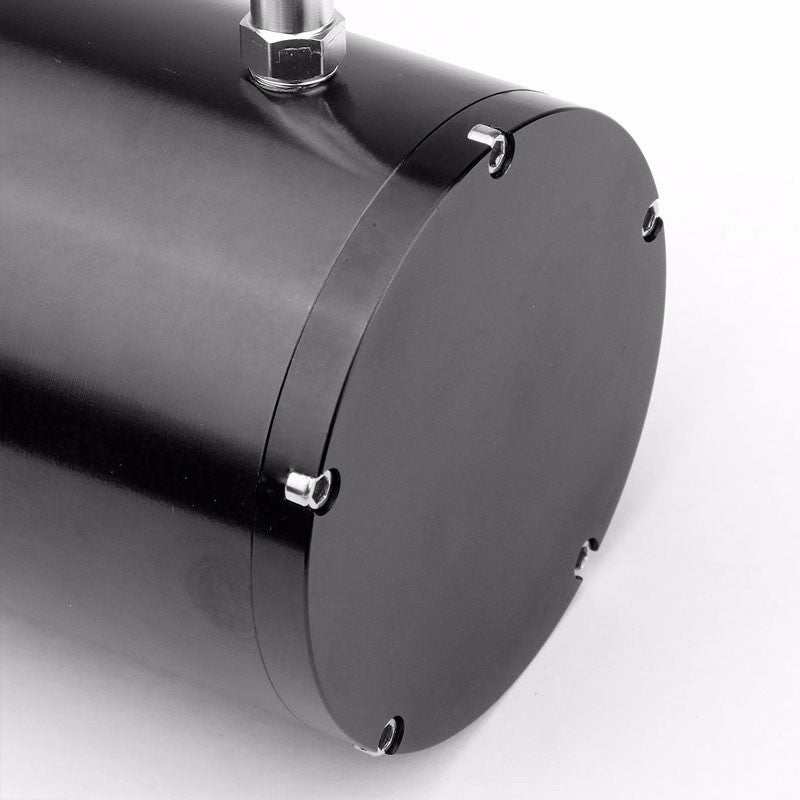 Black 8.5"x3"DIA Aluminum 3/8"Barb Coolant Recovery Overflow Oil Tank Can Bottle-Performance-BuildFastCar