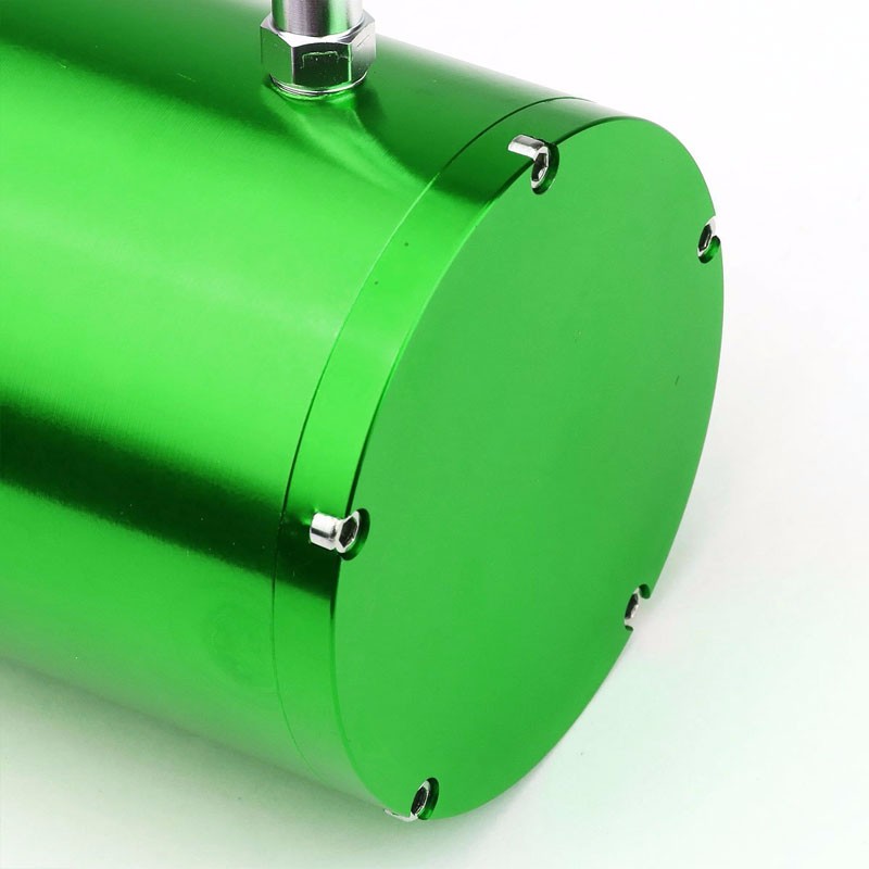 Green 8.5"x3"DIA Aluminum 3/8"Barb Coolant Recovery Overflow Oil Tank Can Bottle-Performance-BuildFastCar