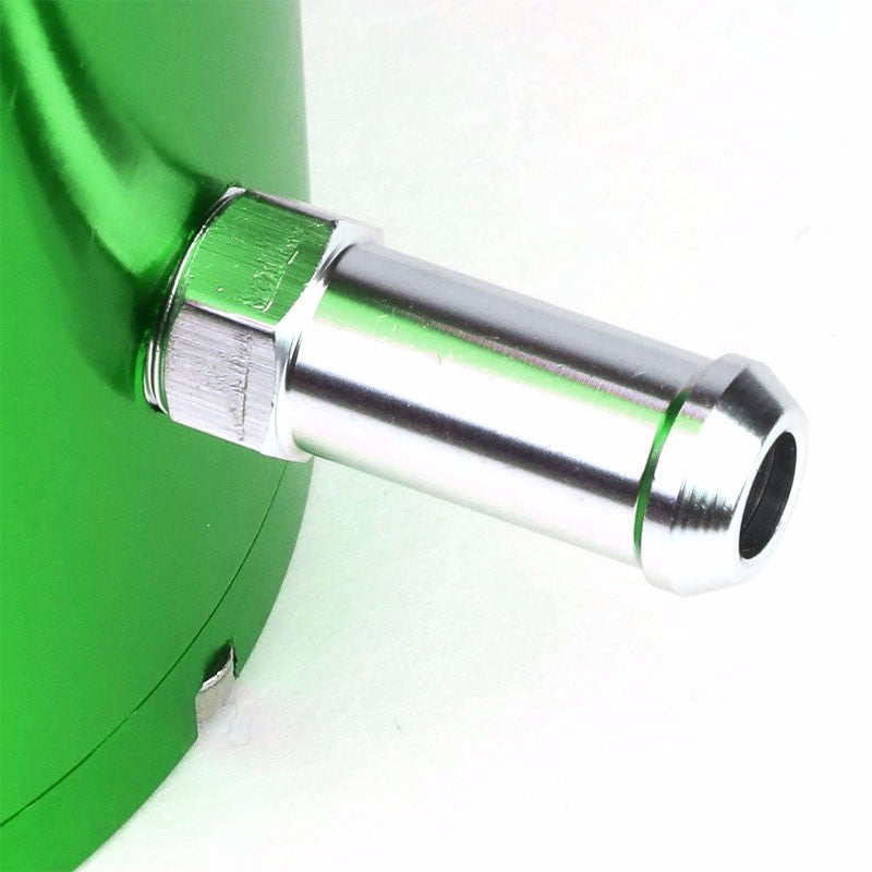 Green 8.5"x3"DIA Aluminum 3/8"Barb Coolant Recovery Overflow Oil Tank Can Bottle-Performance-BuildFastCar