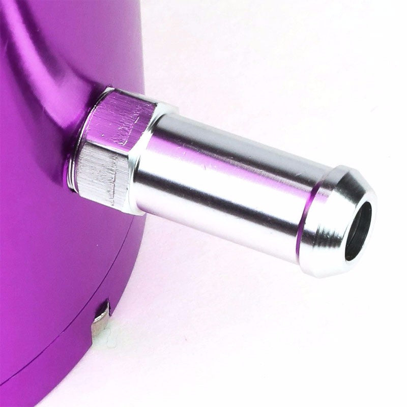 Purple 8.5"x3" Aluminum 3/8"Barb Coolant Recovery Overflow Oil Tank Can Bottle-Performance-BuildFastCar
