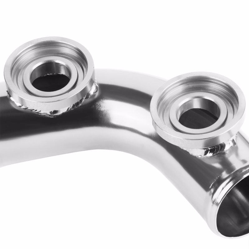 Silver 70 Degree Curve Dual Flange Adapter 2.5" Type SSQV Blow Off Valve Pipe-Performance-BuildFastCar