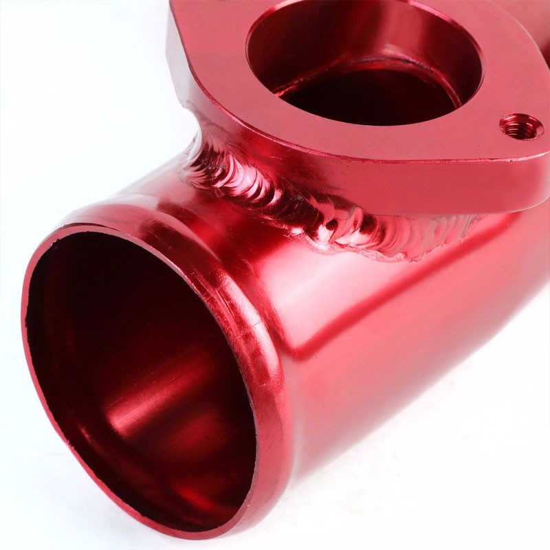 Red 70 Degree Curve Dual Flange Adapter 2.5" Type-S/RS/RZ Blow Off Valve Pipe-Performance-BuildFastCar