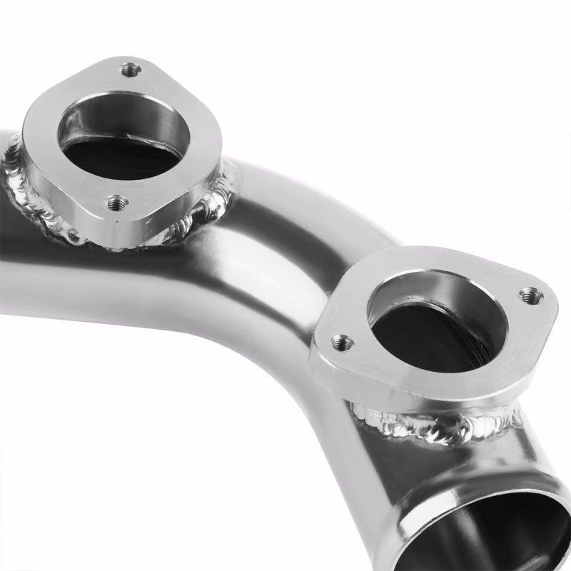 Silver 70 Degree Curve Dual Flange Adapter 2.5" Type-S/RS/RZ Blow Off Valve Pipe-Performance-BuildFastCar