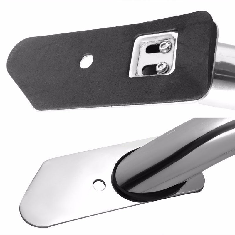 Silver Mild Steel 58" Bed Side Rail Bars For 14-17 Silverado/Sierra 66" Bed-Exterior-BuildFastCar