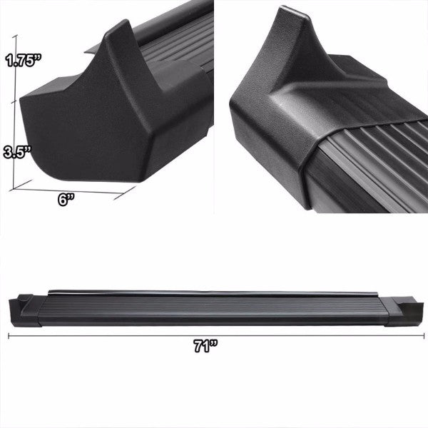 Black Flat Body Running Board Nerf Bar 13-18 Toyota RAV4 BFC-RUNB-TOYRAV413