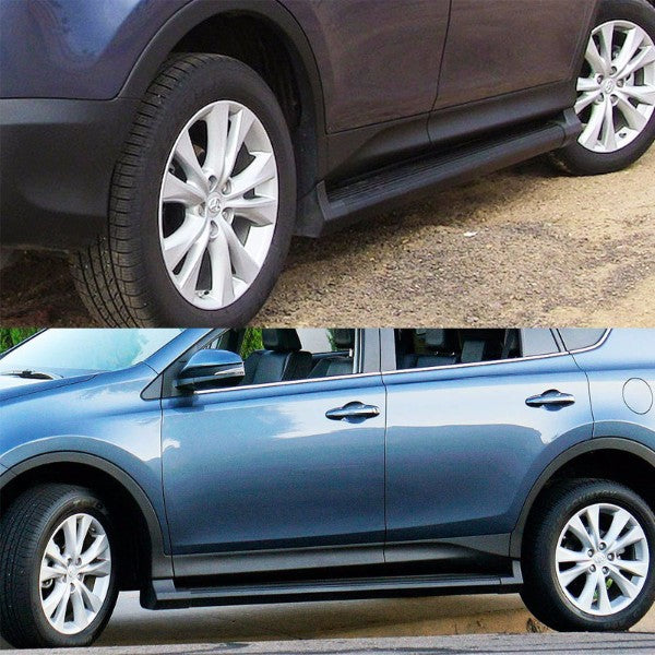 Black Flat Body Running Board Nerf Bar 13-18 Toyota RAV4 BFC-RUNB-TOYRAV413