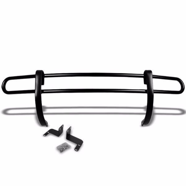 Black Mild Steel 1.25" Double Round Bar Rear Bumper Guard For Nissan 08-15 Rogue-Exterior-BuildFastCar