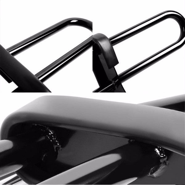 Black Mild Steel 1.25" Double Round Bar Rear Bumper Guard For Nissan 08-15 Rogue-Exterior-BuildFastCar