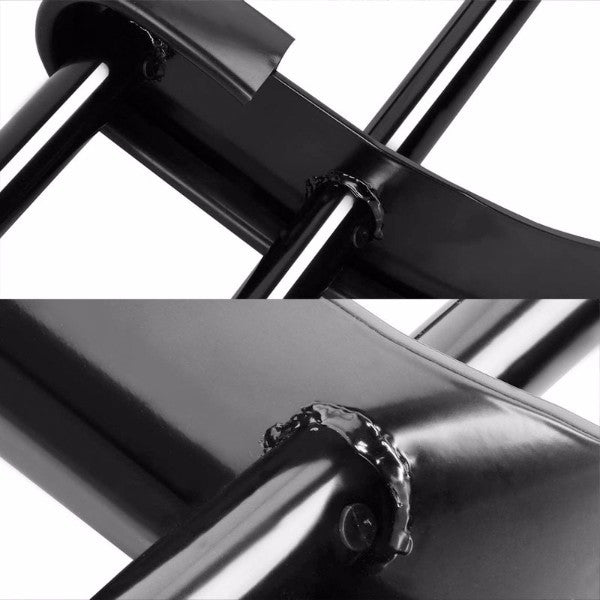 Black Mild Steel 1.25" Double Round Bar Rear Bumper Guard For Nissan 08-15 Rogue-Exterior-BuildFastCar