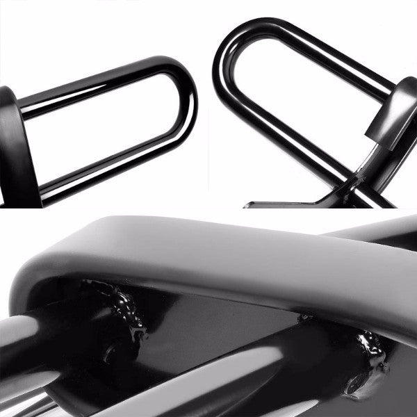 Black Mild Steel 1.25" Double Round Bar Rear Bumper Guard For Nissan 05-12 Pathfinder R51-Exterior-BuildFastCar
