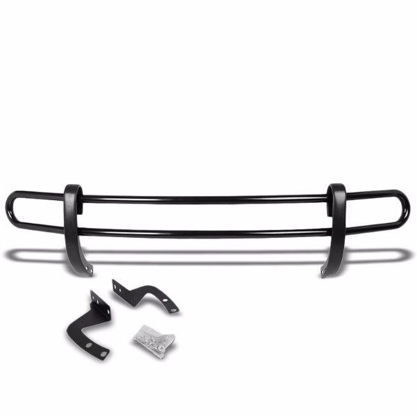 Black Mild Steel 1.25" Double Round Bar Rear Bumper Guard For Nissan 09-14 Murano Z51-Exterior-BuildFastCar