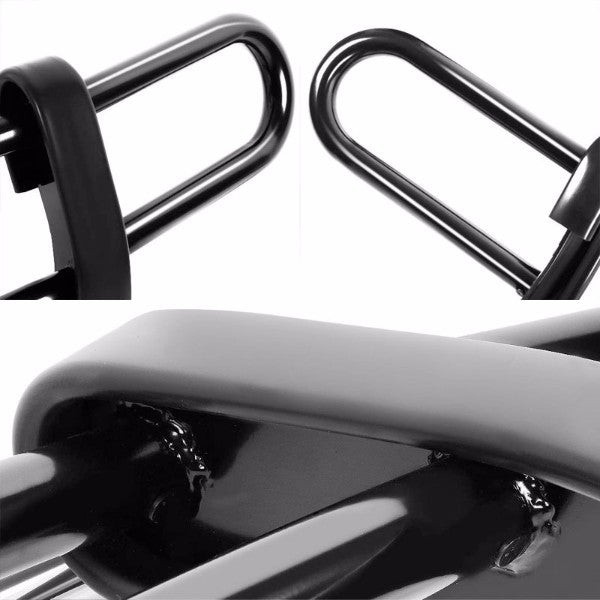 Black Mild Steel 1.25" Double Round Bar Rear Bumper Guard For Ford 06-10 Explorer U251-Exterior-BuildFastCar
