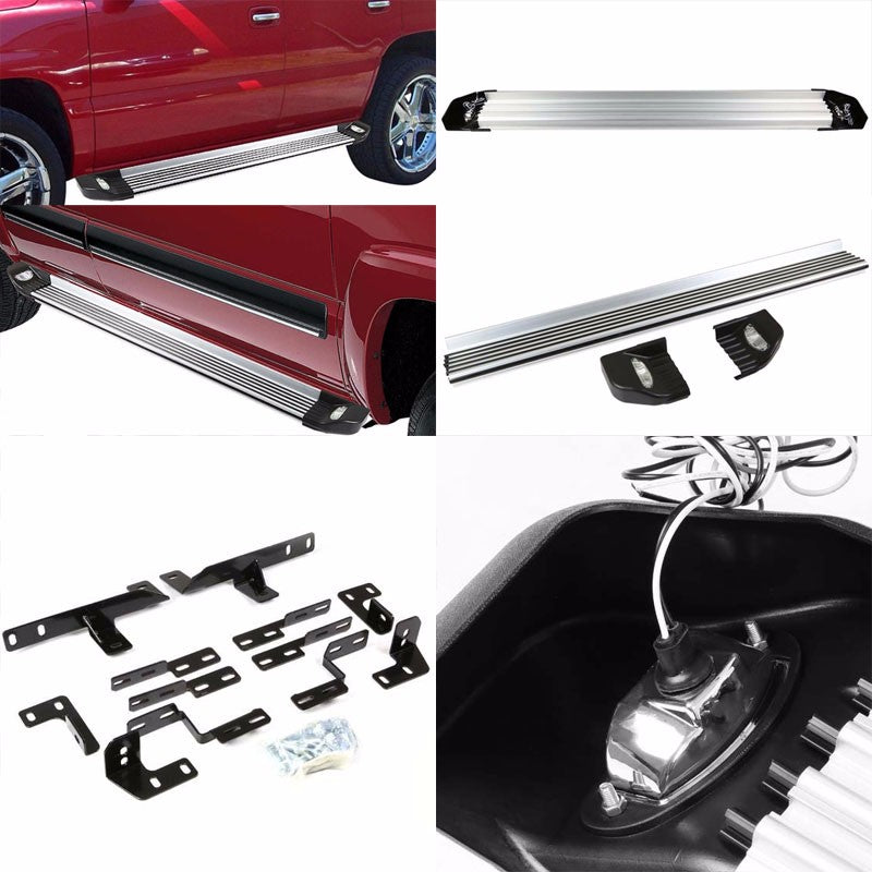 Metal Ridgeline w/Light Running Board Nerf Bar 08-13 Toyota Highlander XU40 BFC-RUNB-TG002-ALU