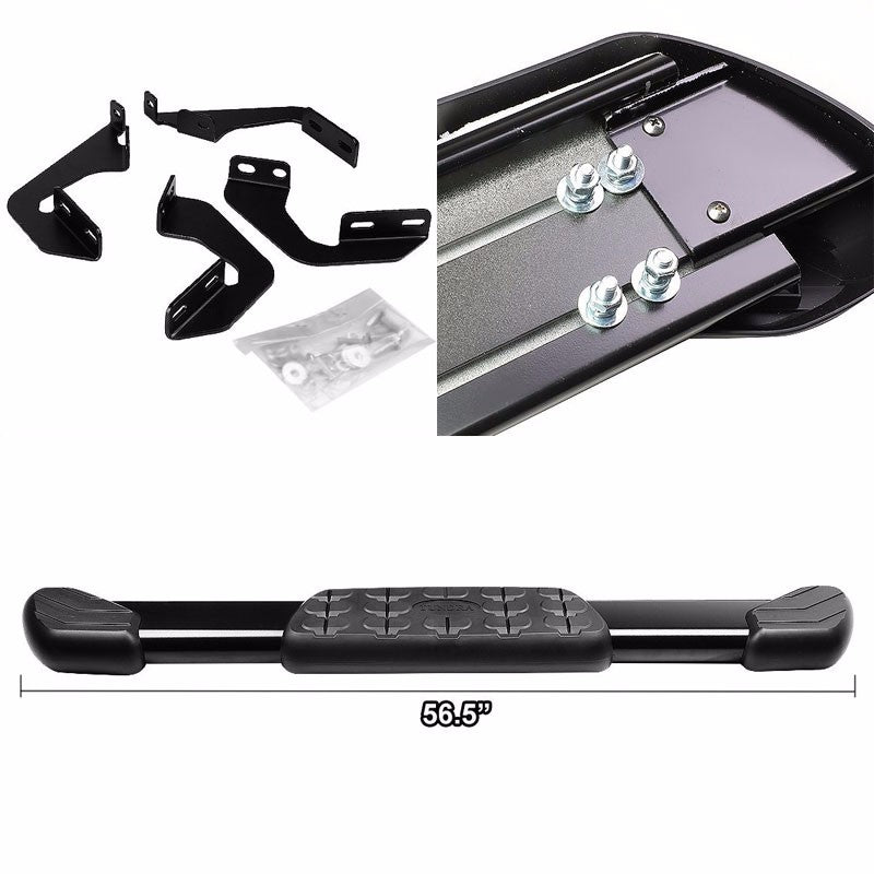 Black 5" Flat Pads Running Board Nerf Bar 07-17 Tundra XK50 Standard Cab BFC-OE-015-BK