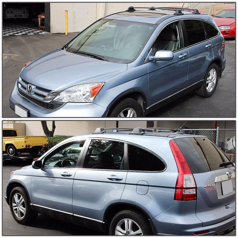 Black OE Style Bolt On Aluminum Top Roof Rack Crossbar/Rail for Honda 07-11 CRV-Exterior-BuildFastCar