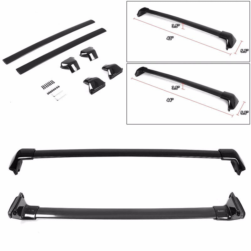 Black OE Factory Style Aluminum Top Roof Rack Crossbar/Rail for Honda 12-15 CRV-Exterior-BuildFastCar