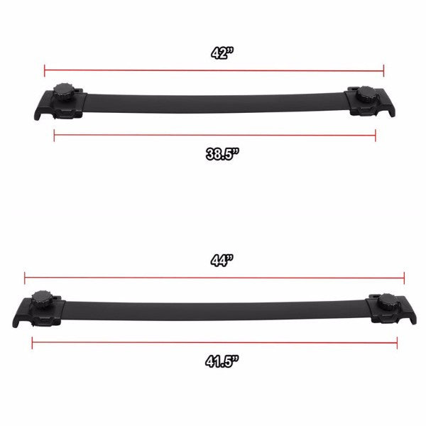 Black Aluminum Roof Rack Crossbar Top Luggage/Bag Cargo Rail for Jeep 07-15 Patriot-Exterior-BuildFastCar