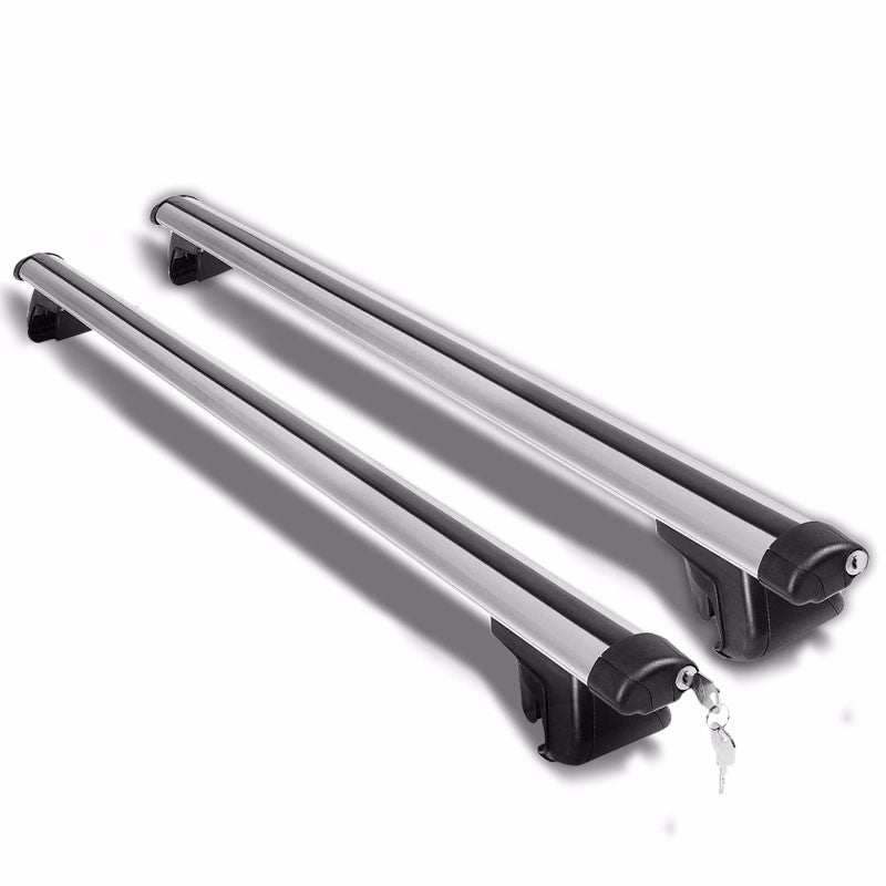 48" Aluminum Roof Rack Top Crossbar Luggage/Bag Aero Bar Rail+Lock For Car/Suv-Exterior-BuildFastCar