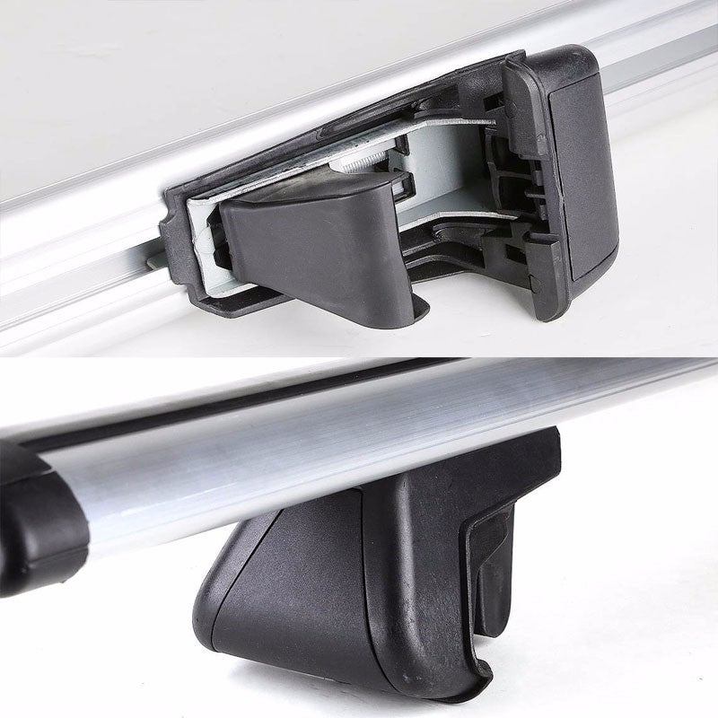 52" Aluminum Roof Rack Top Crossbar Luggage/Bag Aero Bar Rail+Lock For Car/Suv-Exterior-BuildFastCar