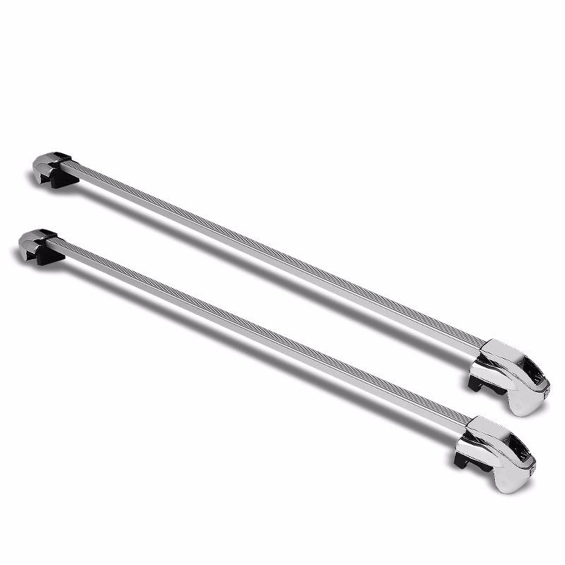 54" Aluminum Roof Rack Top Crossbar Luggage/Bag Square Bar Rail+Lock For Car/Suv-Exterior-BuildFastCar