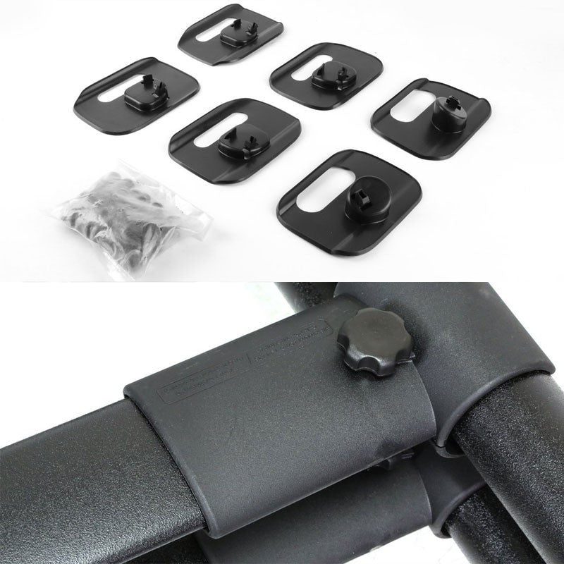 Black Aluminum Roof Rack Top Cargo Luggage Basket/Carrier+Crossbar For Toyota 07-14 FJ Cruiser-Exterior-BuildFastCar