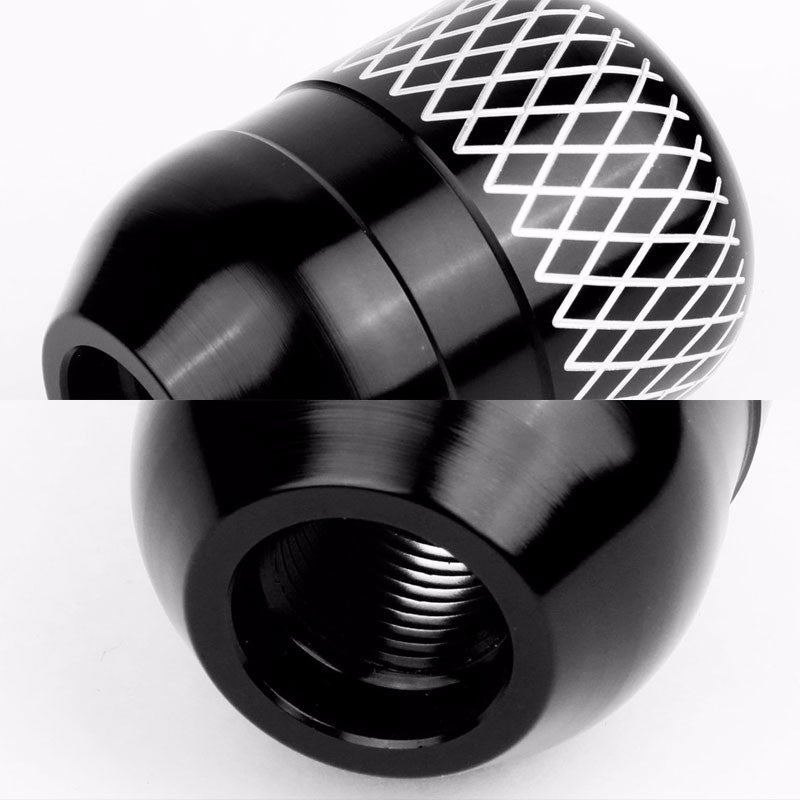 M8/M10/M12 Thread Black 5-Speed MT Aluminum Netted Design Short Throw Racing Shift Knob+Reverse-Interior-BuildFastCar