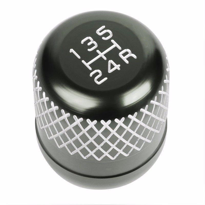M8/M10/M12 Thread Gunmetal 5-Speed MT Aluminum Netted Design Short Throw Racing Shift Knob+Reverse-Interior-BuildFastCar