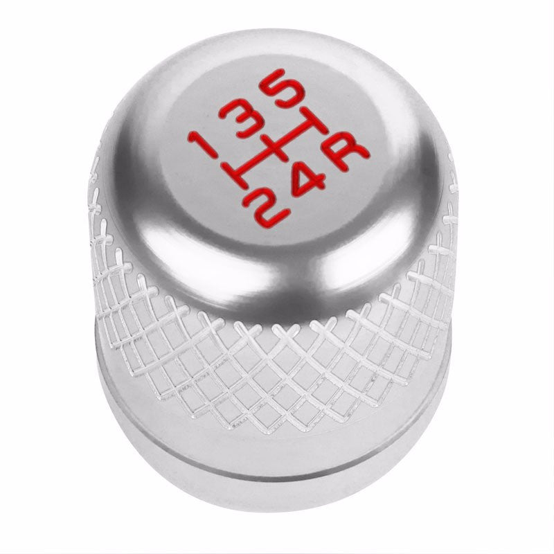 M8/M10/M12 Thread Silver 5-Speed MT Aluminum Netted Design Short Throw Racing Shift Knob+Reverse-Interior-BuildFastCar