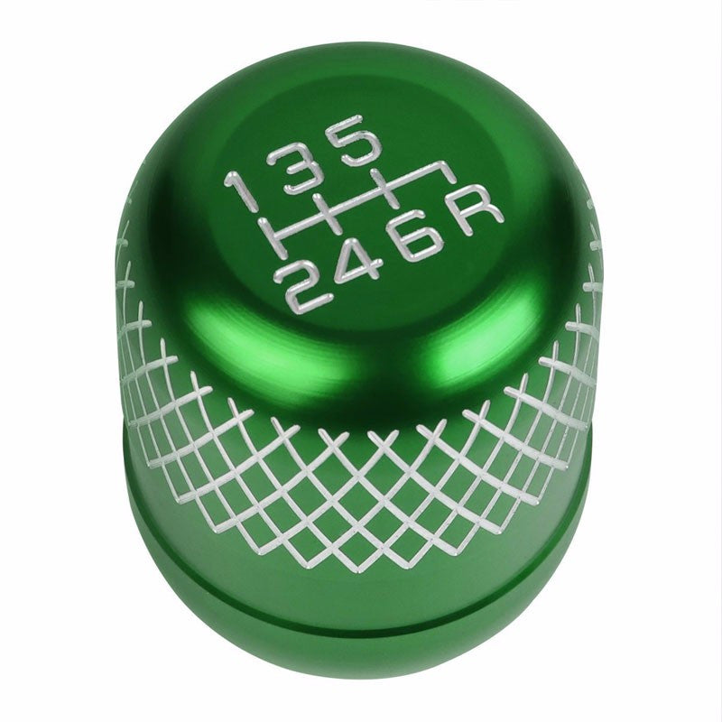 M8/M10/M12 Thread Green 6-Speed MT Aluminum Netted Design Short Throw Racing Shift Knob+Reverse-Interior-BuildFastCar
