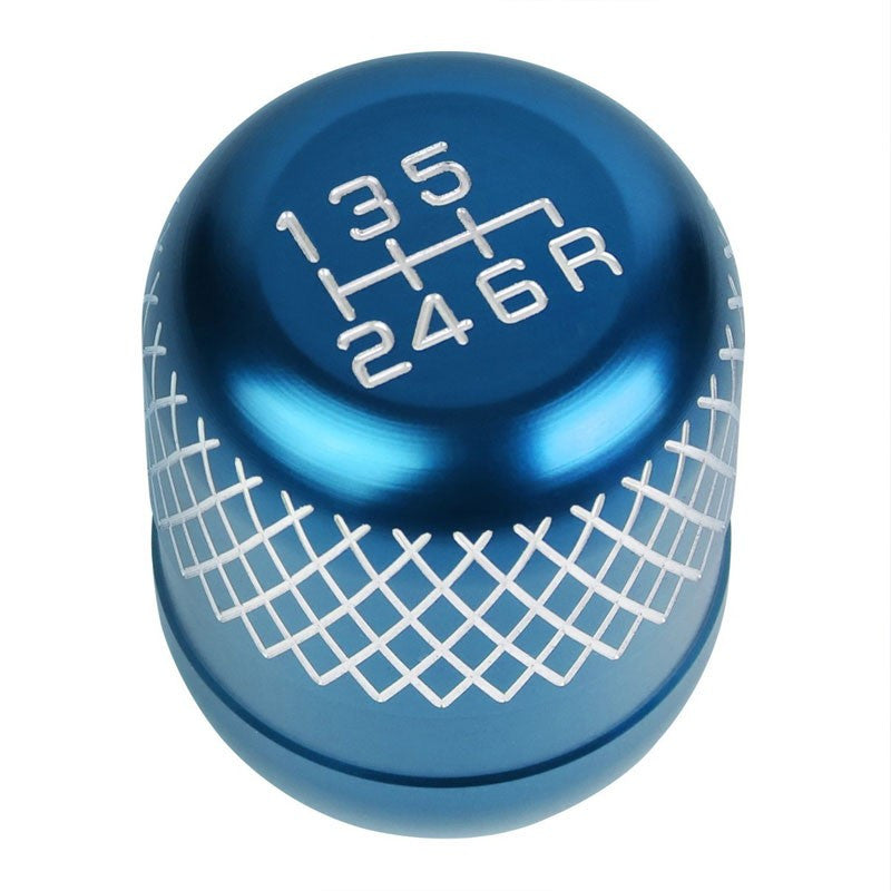 M8/M10/M12 Thread Light Blue 6-Speed MT Aluminum Netted Design Short Throw Racing Shift Knob+Reverse-Interior-BuildFastCar