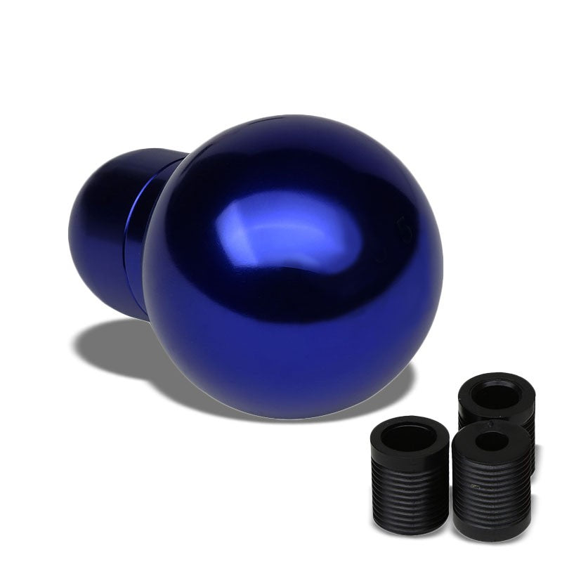 M8/M10/M12 Thread Blue 5-Speed MT Aluminum Round Short Racing Shifter Knob-Interior-BuildFastCar