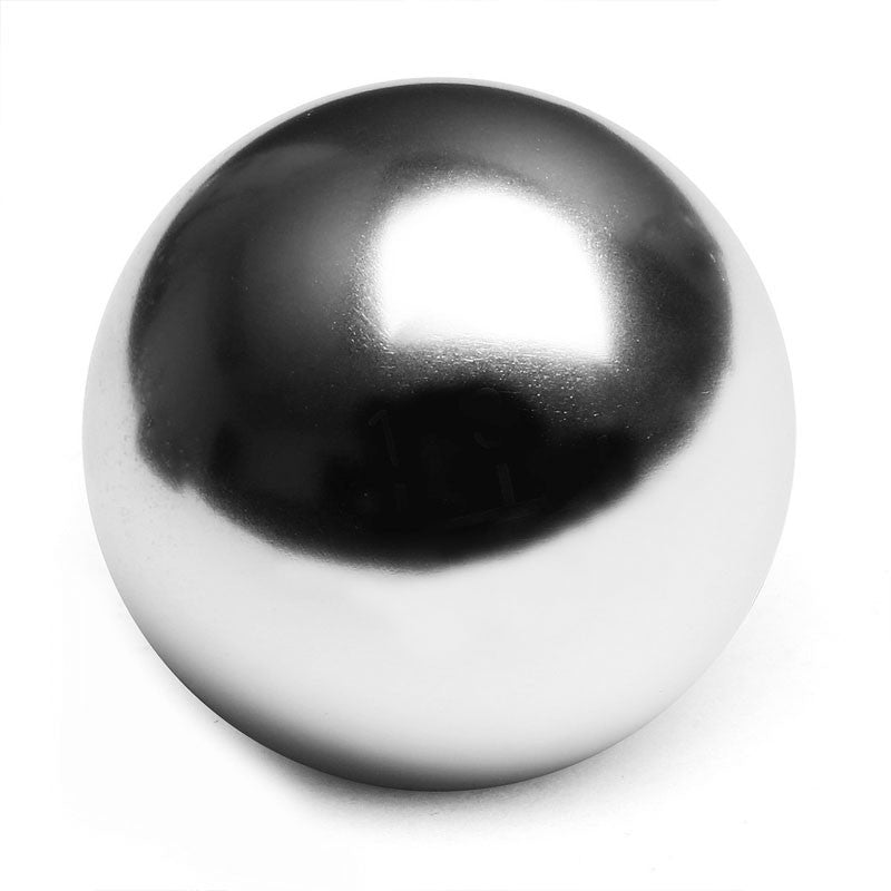 Chrome Clear Shift Pattern MT Round Race Shifter Knob+M8/M10/M12 Thread Adapter-Interior-BuildFastCar