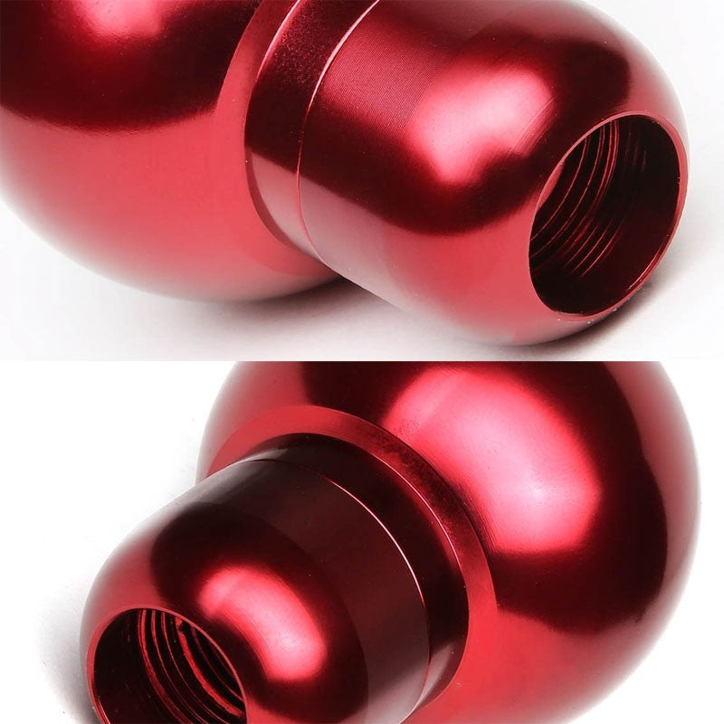 M8/M10/M12 Universal Red 5-Speed MT Aluminum Round Racing Shifter Knob-Interior-BuildFastCar