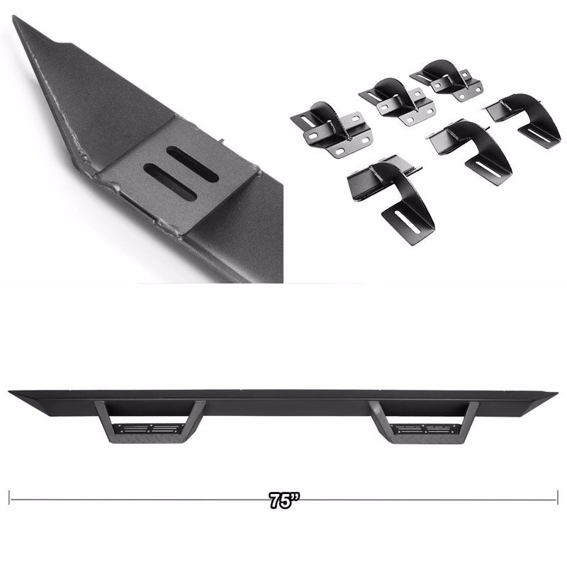 Black Step-Down Running Board Nerf Bar 15+ Ford F-150 Extended Cab BFC-RUNB-G222-0008