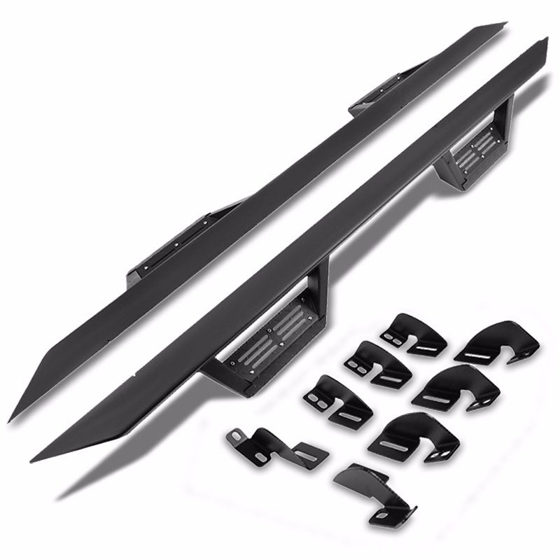 Black Step-Down Running Board Nerf Bar 07-21 Toyota Tundra XK50 Extended Cab BFC-RUNB-G222-0013