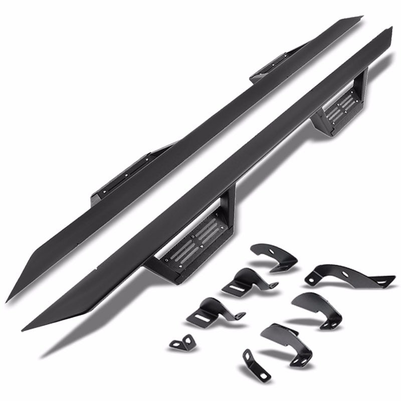 Black Step-Down Running Board Nerf Bar 05-22 Toyota Tacoma Extended Cab BFC-RUNB-G222-0014