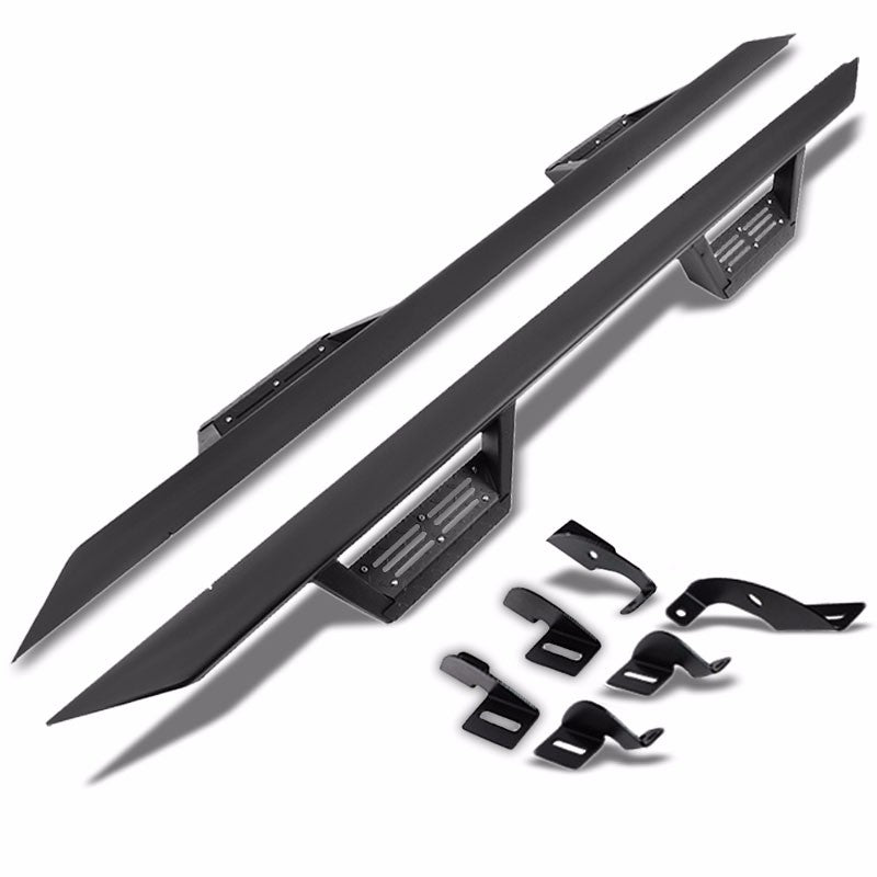Black Step-Down Running Board Nerf Bar 05-22 Toyota Tacoma Crew Cab BFC-RUNB-G222-0015