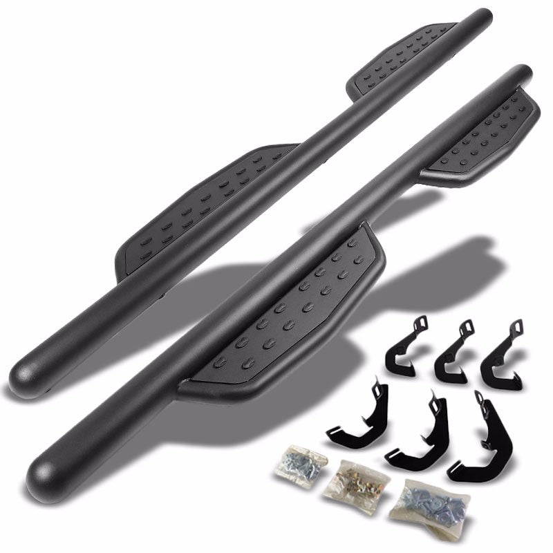 Black Straight Sidestep Running Board Nerf Bar 07-18 Sierra 1500 Extended Cab BFC-RUNB-GBP-0001