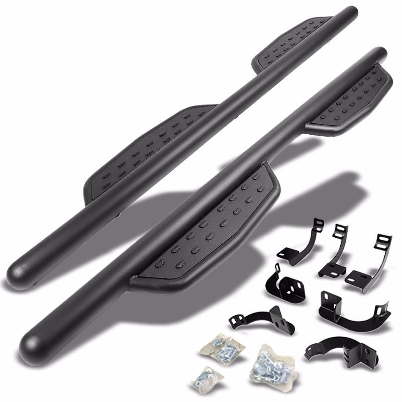 Black Straight Sidestep Running Board Nerf Bar 09-18 Ram 1500 Extended Cab BFC-RUNB-GBP-0003