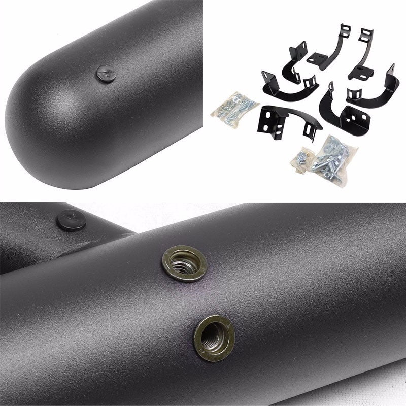 Black Straight Sidestep Running Board Nerf Bar 09-18 Ram 1500 Crew Cab BFC-RUNB-GBP-0004