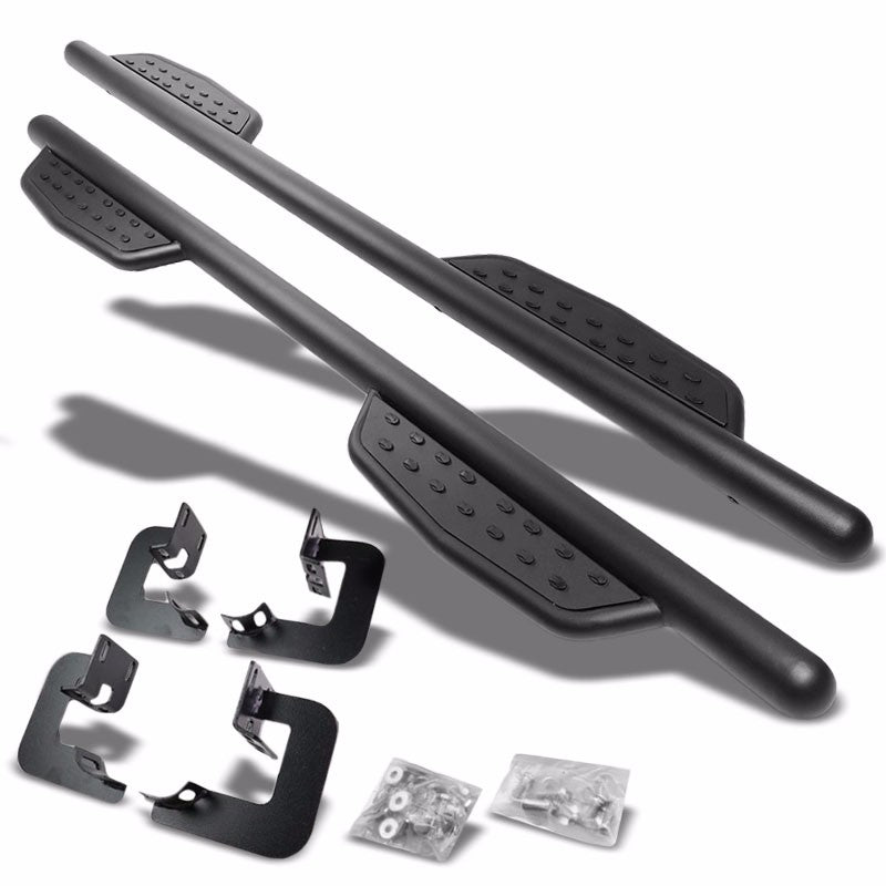 Black Straight Sidestep Running Board Nerf Bar 09-14 Ford F-150 Crew Cab BFC-RUNB-GBP-0005