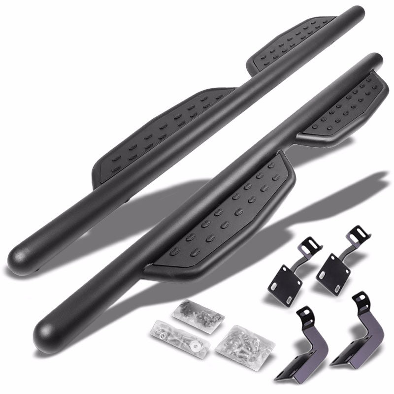 Black Straight Sidestep Running Board Nerf Bar 99-16 Ford SD Extended Cab BFC-RUNB-GBP-0008