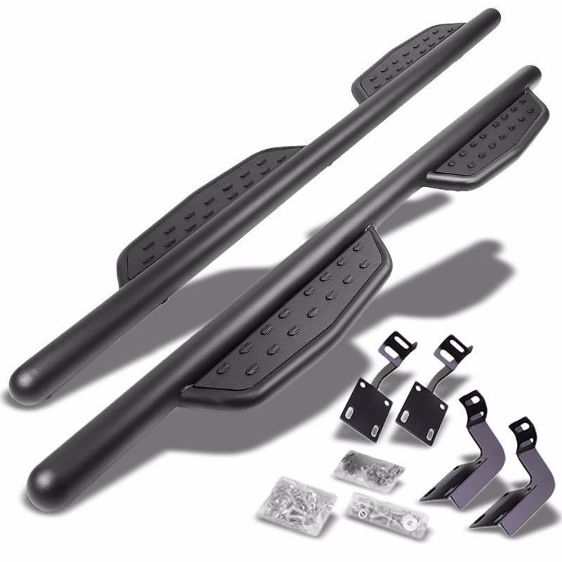 Black Straight Sidestep Running Board Nerf Bar 99-16 Ford SuperDuty Crew Cab BFC-RUNB-GBP-0009