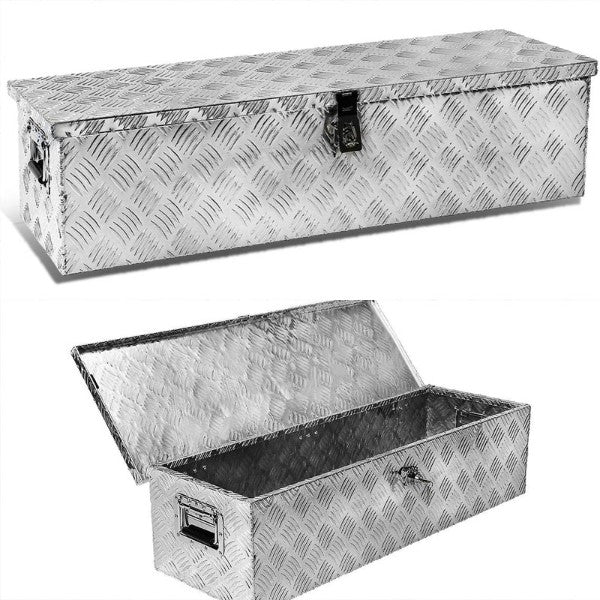 39"x13"x10" ALU Truck/Pickup/Trailer Trunk Utility Storage Flat Tool Box+Lock-Exterior-BuildFastCar