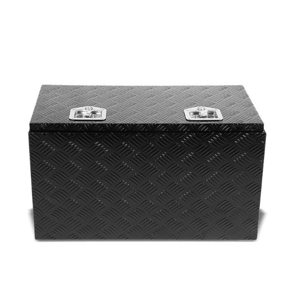 30"x18"x17" Black Pickup/Trailer Trunk Bed Utility Storage Flat Tool Box+Lock-Exterior-BuildFastCar