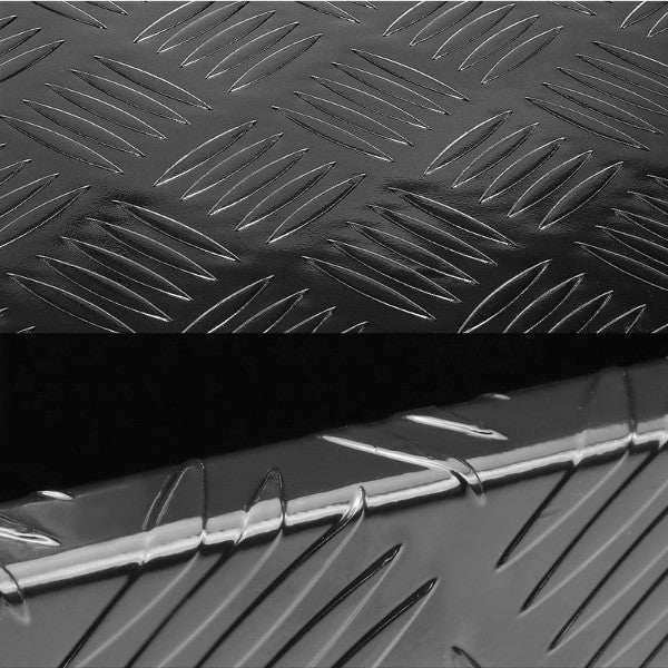 60"x12"x14" Black Pickup/Trailer Trunk Bed Utility Storage Flat Tool Box+Lock-Exterior-BuildFastCar